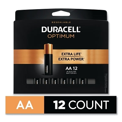 Duracell DUROPT1500B12PR Optimum Alkaline Battery AA 12/PK