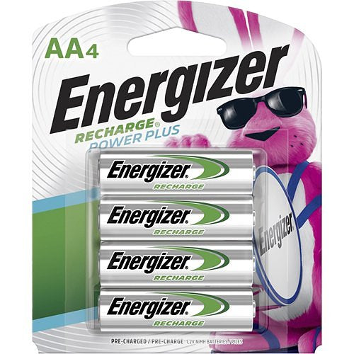 Energizer NH15BP-4 Recharge Power Plus Rechargeable AA Batteries, 4-Pack