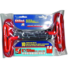 Eklind Tool 53610 Cushion Grip Hex T-Key Set 10 per pouch