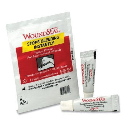 First Aid Only 90326 Wound Seal Blood Clot Powder Individual Pour Pack 2 per Pack