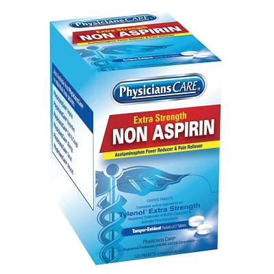 First Aid Only 40800 PhysiciansCare Acetaminophen 500mg 2 pk/125 pk per Box