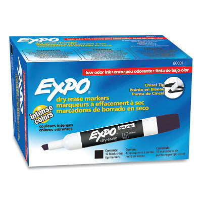 EXPO 80001 Low Odor Dry Erase Markers Power (Dozen) Replacement MPN