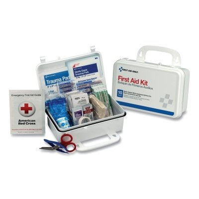 First Aid Only 6060 10 Person ANSI First Aid Kit Weatherproof Plastic Case Wall Mount