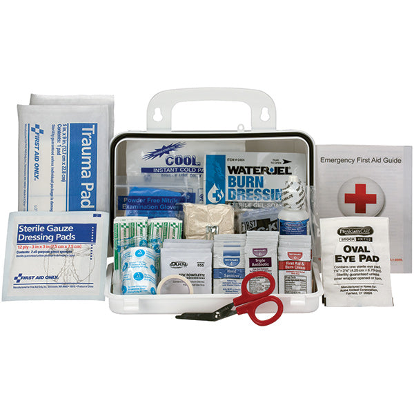 First Aid Only 90754 Bulk First Aid Kit 10 Person Plastic Case Wall Mounted