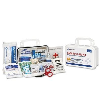 First Aid Only 90754 Bulk First Aid Kit 10 Person Plastic Case Wall Mounted