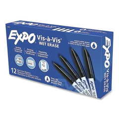 EXPO 16001 Vis-à-Vis Wet Erase Markers Power 12 Pack Replacement MPN