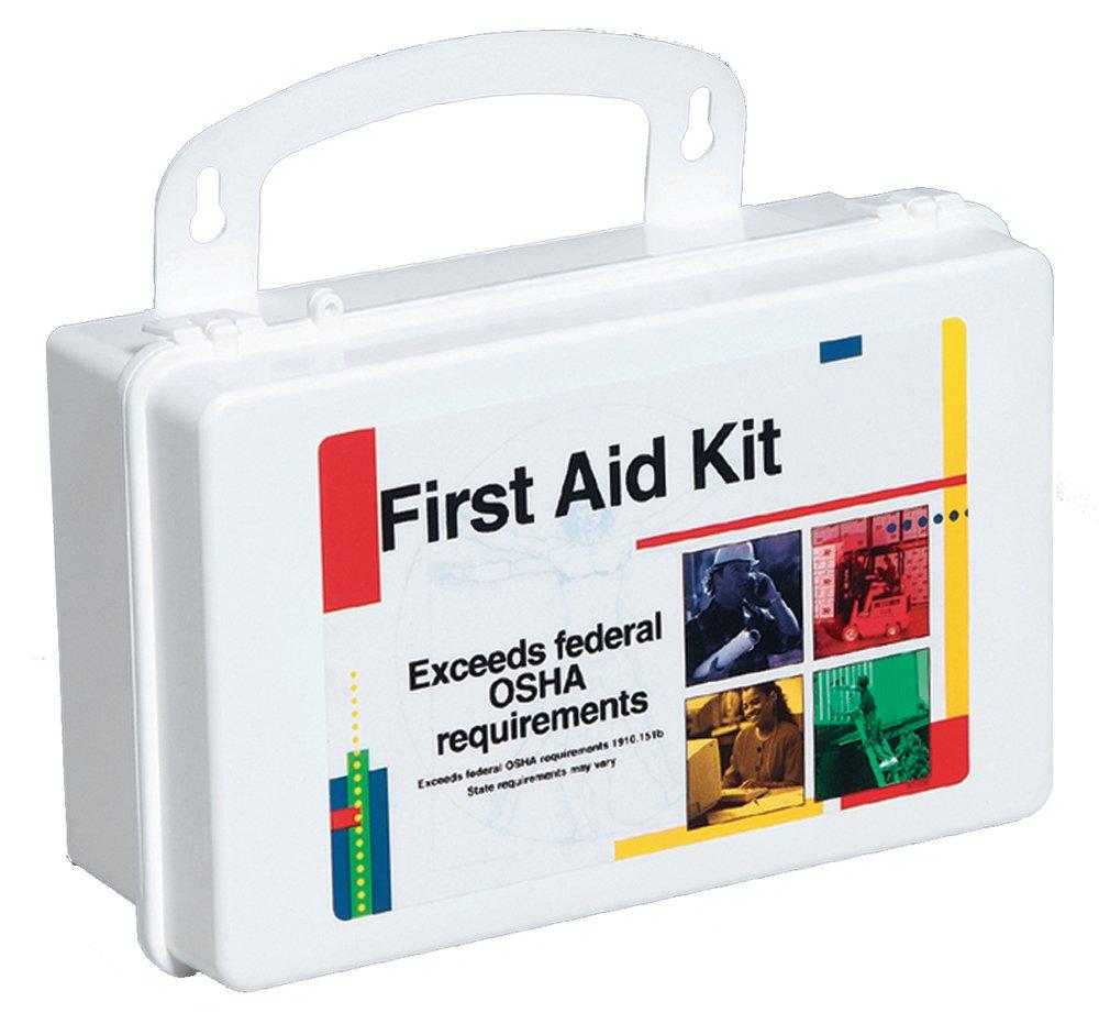 First Aid Only 222U 9 in. Plastic Case Person First Aid Kit with Dividers (63 Piece) Replacement MPN