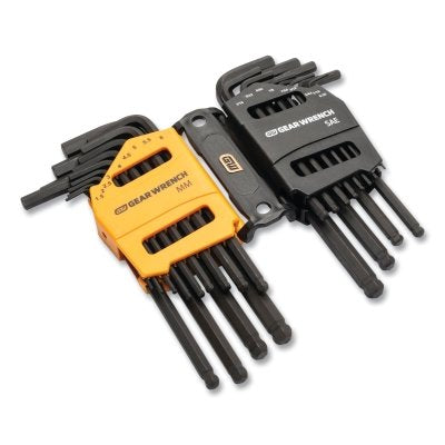 GEARWRENCH 83505 26 Pc. SAE/Metric Ball End Long Arm Hex Key Set