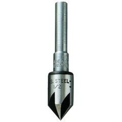 General Tools 195-1/2 Countersink, Rose Pattern, Stepped Shank, 5-Flute, 82 Degree Point Angle, 1/2