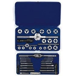 Irwin 24606 Machine Screw/Fractional Tap and Hex Die Set, 41-Piece, High Carbon Steel