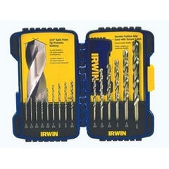 Irwin 316015 Drill Bit Set, Jobber Length, Straight Shank, 15-Piece, 1/16 to 3/8 Drill, 135 Degree Split Point