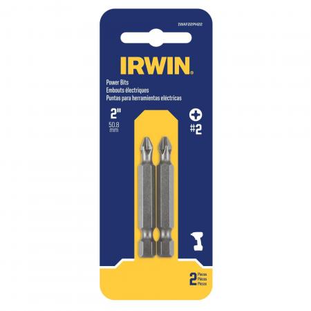 Irwin IWAF22PH22 Phillips Power Bit #2 1/4 In Hex Drive 2 In Overall Length