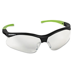 KLEENGUARD 38480 V30 Nemesis Safety Glasses Indoor/Outdoor Uncoated Polycarbonate Lens Black Frame/Green Temples