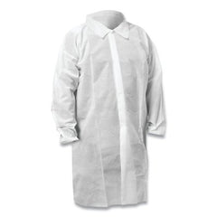 KleenGuard 67306 KGA10 Lab Coat Large Spunbound Fabric