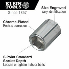 Klein Tools 65508 3/8-Inch Drive Socket Wrench Set, 20-Piece