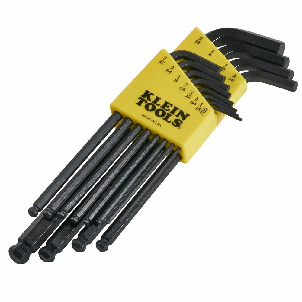 Klein Tools BLK12 L Style Ball End Hex Key Caddy Set 12-Piece