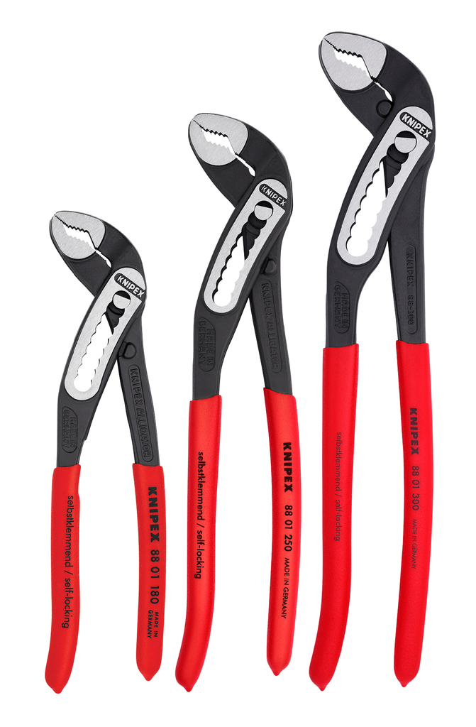 Knipex 002007US1 3Pc Alligator Water Pump Pliers Set 7-1/4 in, 10 in, 12 in