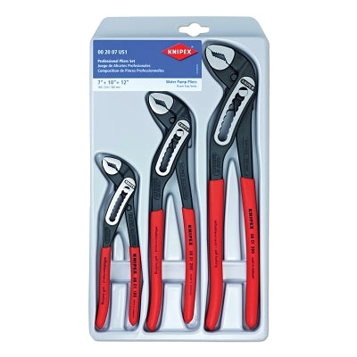 Knipex 002007US1 3Pc Alligator Water Pump Pliers Set 7-1/4 in, 10 in, 12 in