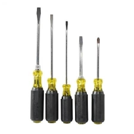 Klein Tools 85075 Screwdriver Set, Slotted and Phillips, 5-Piece