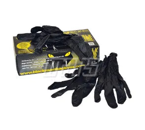 Motors & Armatures 79138 Black Nitrile Gloves 6.0 mils Box of 100