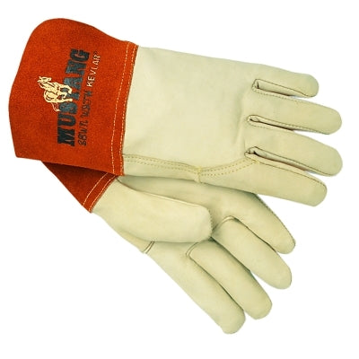 MCR Safety 4950LB Mustang Premium Top Grain Cowskin Leather Welding Work Gloves Large