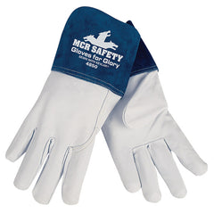 MCR Safety 4850M Gloves for Glory Premium Grade MIG/TIG Welding Gloves, M, Top Grain Goat Skin Leather, Unlined, Gauntlet Cuff