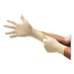 Ansell MF-300-M Diamond Grip Latex Powder-Free Disposable Gloves 6.3 mil Palm/7.9 mil Finger