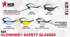 MCR Safety KD119 Klondike Plus Safety Glasses Indoor/Outdoor Clear Mirror Lens Replacement MPN