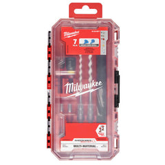 Milwaukee 48-20-8877 7 Piece Shockwave Impact Duty Carbide Multi-Material Drill Bit Concrete Screw Install Kit