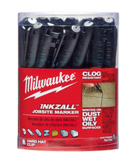 Milwaukee 48-22-3100 Permanent Industrial Marker, Fine Line Tip, Acrylic, Black