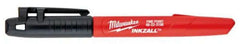 Milwaukee 48-22-3100 Permanent Industrial Marker, Fine Line Tip, Acrylic, Black