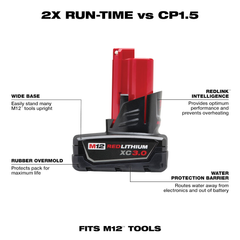 Milwaukee 48-11-2412 M12 REDLITHIUM XC Battery (2-Pack)