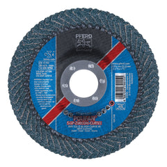 PFERD 67196 Polifan SGP Z-CURVE Unthreaded Coated Abrasive Flap Disc 5 in Diameter 40 Grit