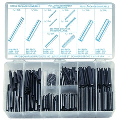 Precision Brand 12925 Roll Pin Assortments Spring Steel (Kit)