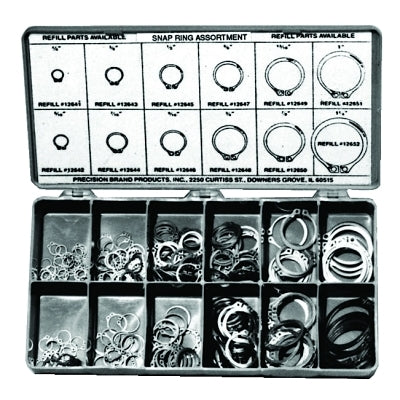 Precision Brand 12900 Snap Ring Assortments Spring Steel KIT