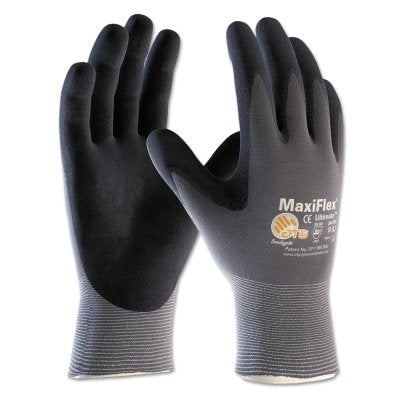 PIP PIP 34-874/XXL MaxiFlex Ultimate Nitrile Coated Micro-Foam Grip Gloves 2X-Large Black/Gray