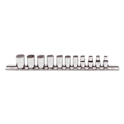 Proto J47201 1/4 Drive 11 Piece Metric Socket Set - 12 Point