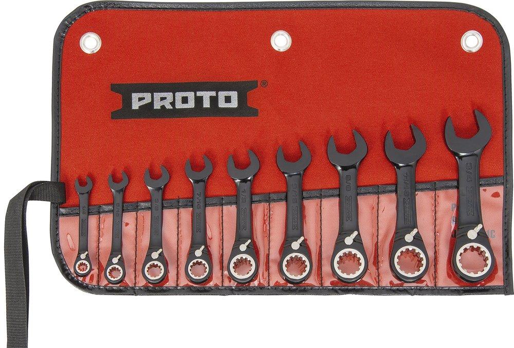 Stanley-Proto JSCVS-9S 9-Piece Combinational Ratcheting Reversible Wrench Set