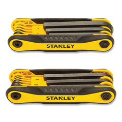 Stanley STHT71839 2 PK Folding Metric and SAE Hex Key Set 17 PC