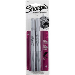 Sharpie 39108PP Metallic Permanent Marker Silver Fine Tip 2-Pack