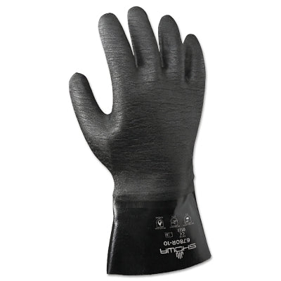 SHOWA 6780R-10 Neoprene 12 Gauntlet Black Rough Large