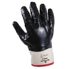 SHOWA 7166R-10 7166 Series Gloves 10/X-Large Navy Fully Coated Rough Grip