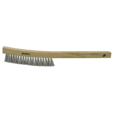 Weiler 44240 Plater's Brush 4 X 18 Rows Stainless Steel Wire Bristle Wood Handle