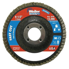 Weiler 31404 Abrasive Flap Disc 4-1/2 x 7/8 Flat Phenolic Backing Replacement MPN