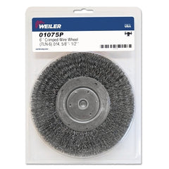 Weiler 01075P Narrow Face Crimped Wire Wheel 6 Inches Diameter