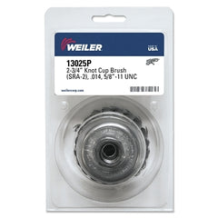 Weiler 13025P Single Row Heavy-Duty Knot Wire Cup Brush 2 3/4 in Dia.