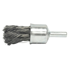 Weiler 10217 Knot Wire End Brush, Steel Bristles, 1/2 in Brush Dia x 0.014 in Wire, 20000 RPM