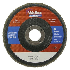 Weiler 31357 Vortec Pro Abrasive Flap Disc 5 inches Angled Phenolic Back