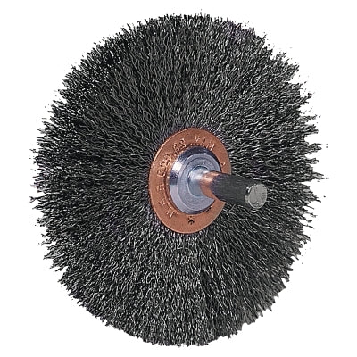 Weiler 17637 Stem-Mounted Wide Conflex Brush 3 in dia x 1 in W Face 20000 RPM