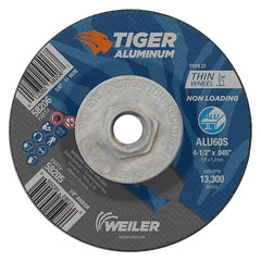 Weiler 58206 Aluminum Cutting Wheel 4.5 in Diameter 5/8 in Arbor 60 Grit